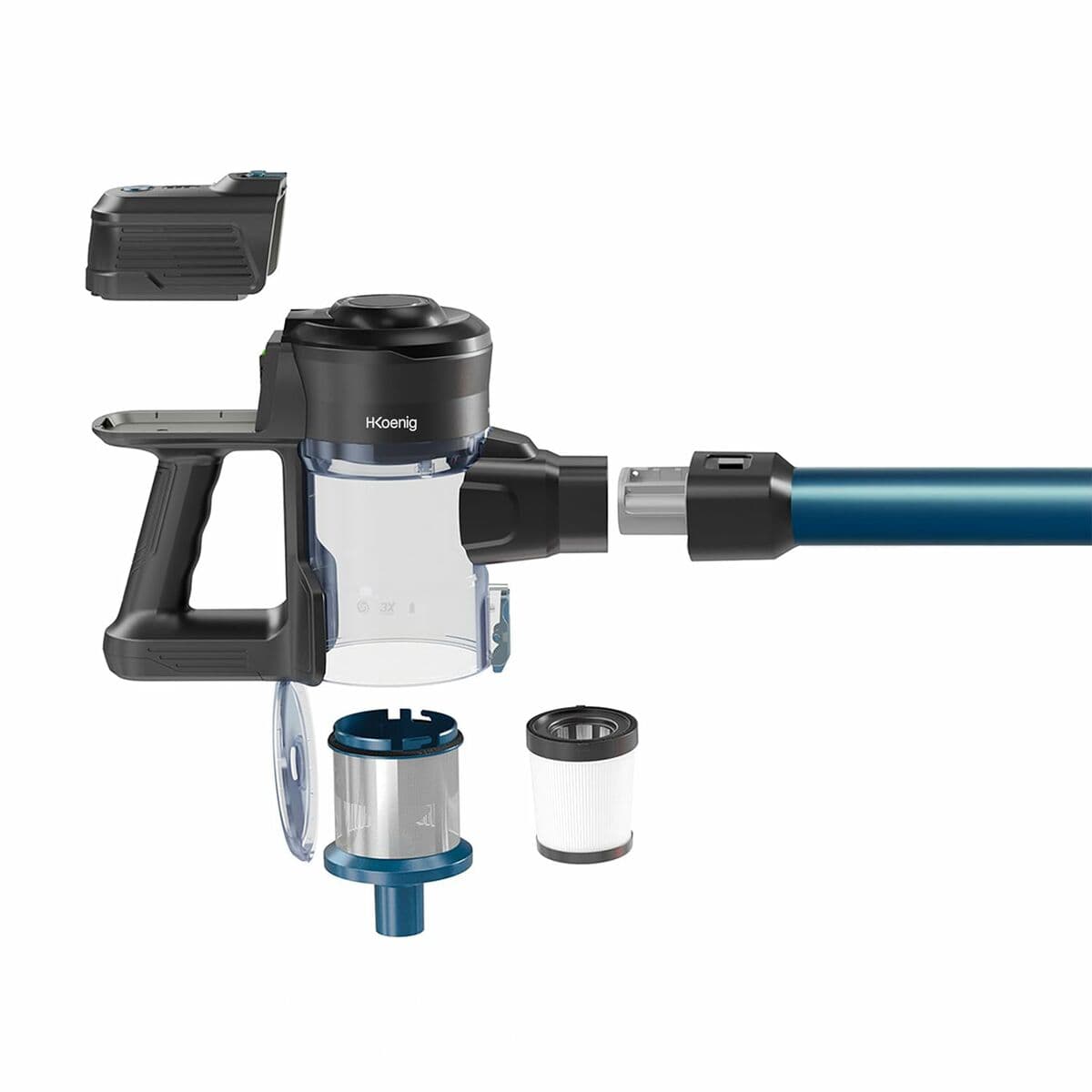 Dammsugarborste Hkoenig 150 W 0,8 L - Image 3