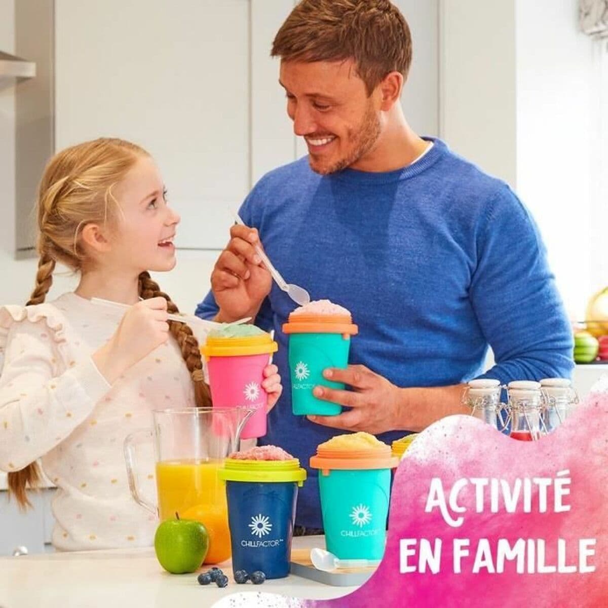 Puodelis ledams ir slašams gaminti su receptais Bandai Chillfactor Granita Mug Rose Plastmasinis - Image 5