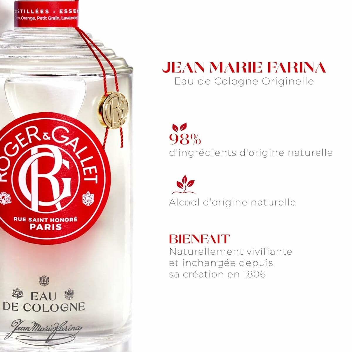 Unisex-Parfüm Roger & Gallet JEAN-MARIE FARINA EDC 500 ml - Image 3