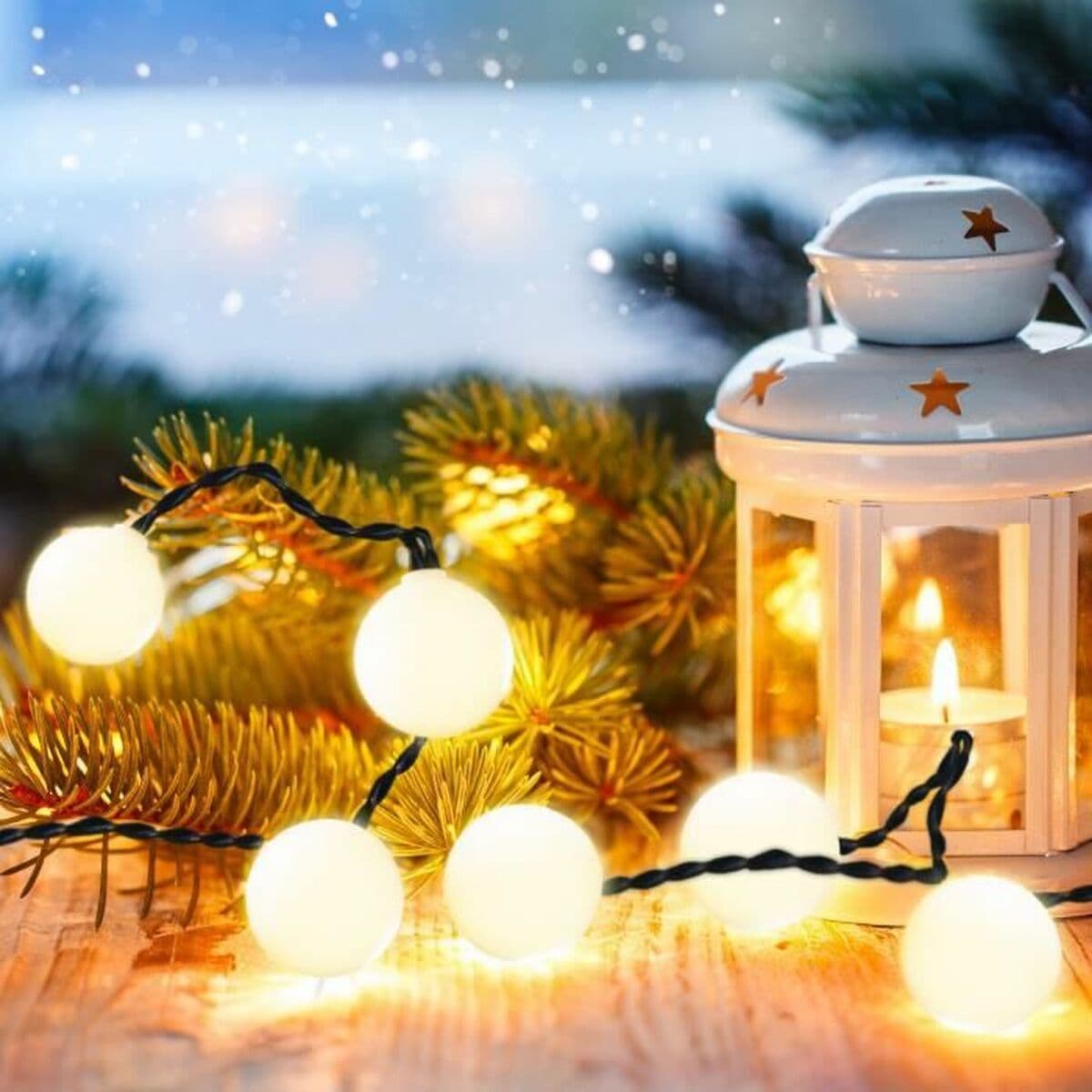 LED-valokranssi Lumi Garden BILLY SPHERICAL 60 LEDS Musta noir 1 W - Image 2