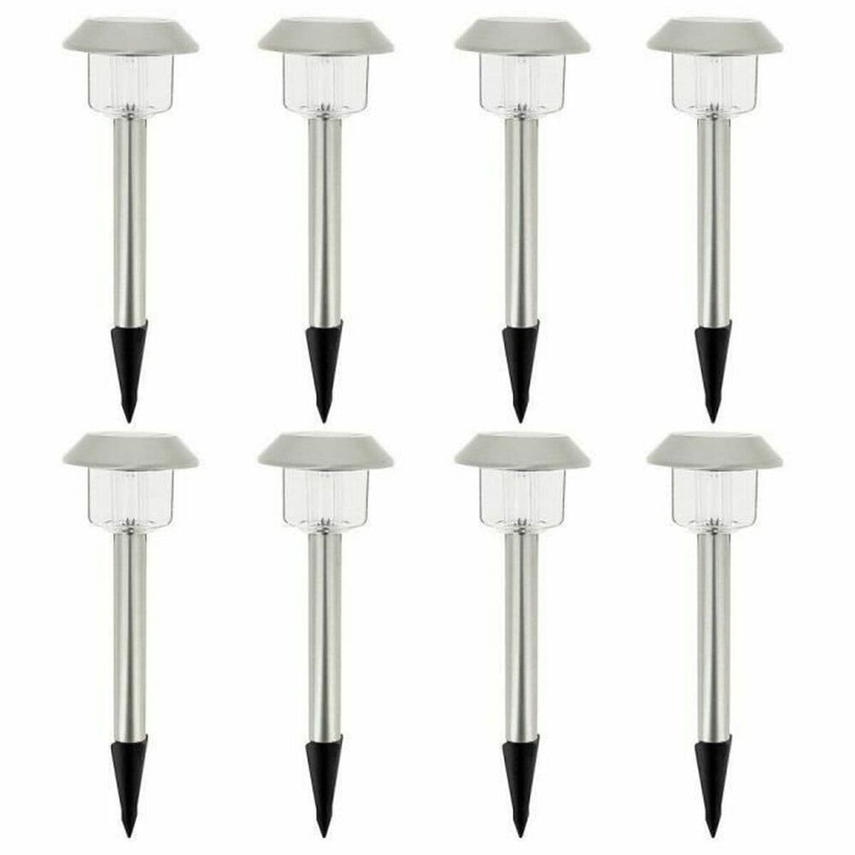Lampă solară Lumisky Alesia LED Argintiu Oțel inoxidabil Alb rece (8 Unități)