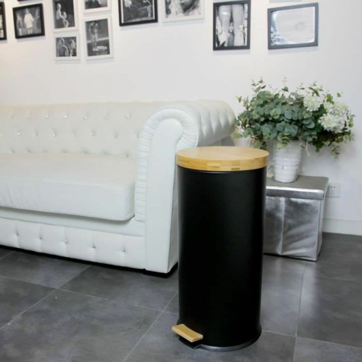 Cubo para la Basura Kitchen Move   Negro Negro mate 30 L - Image 2