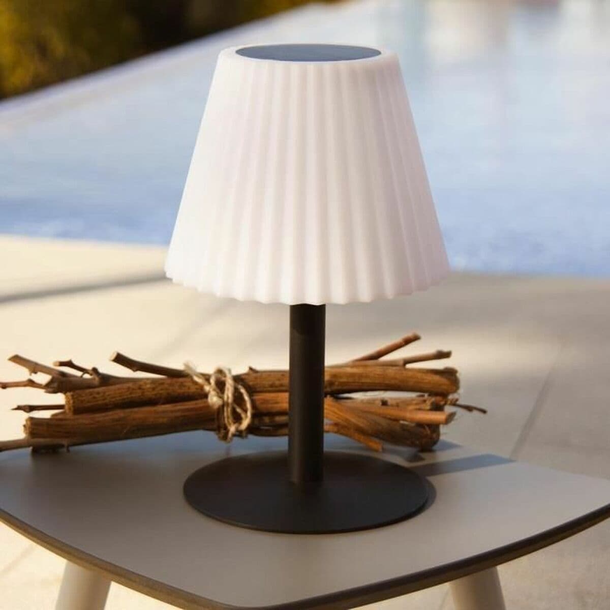 Lampe de bureau Lumisky Lady Spike Bouffant Blanc Métal - Image 2