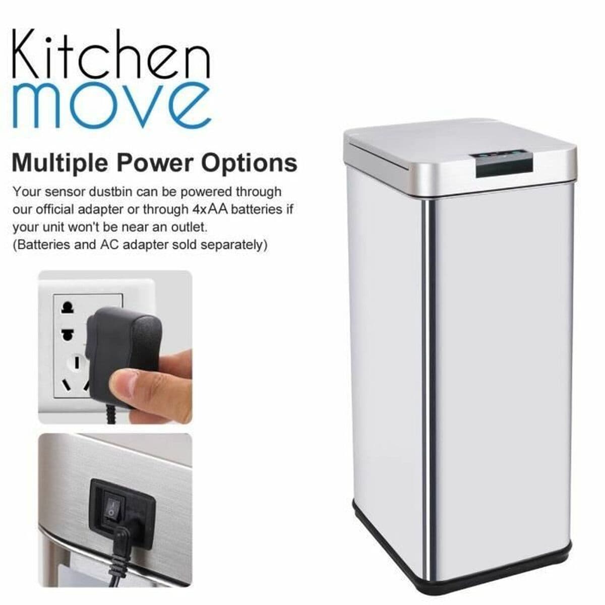 Cubo de basura Kitchen Move Gris 50 L - Image 2