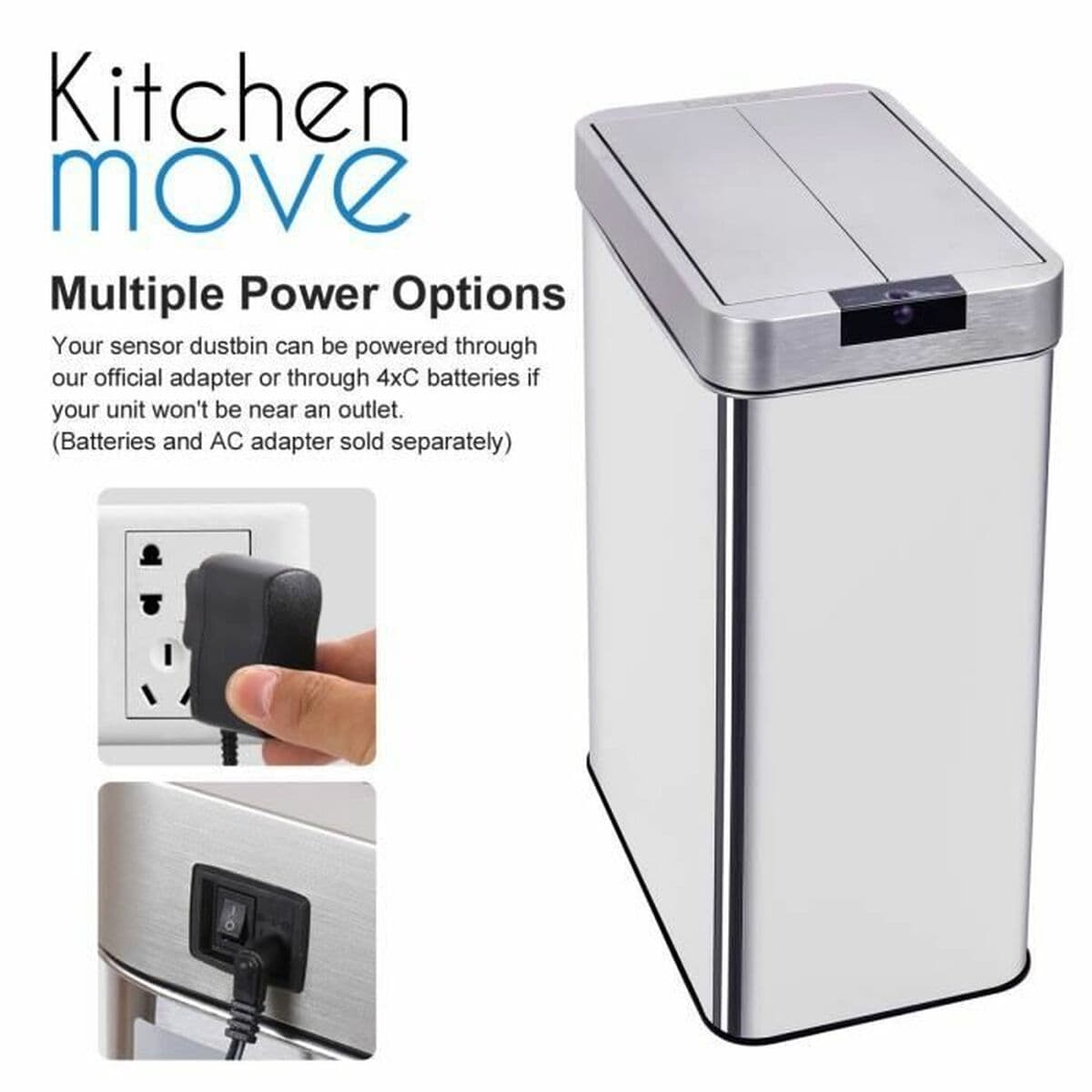 Cubo de basura Kitchen Move Gris 60 L - Image 6