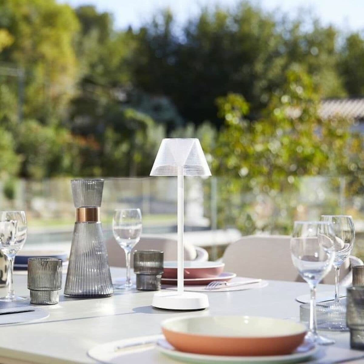 Podna svjetiljka Lumisky Beverly Bijela Siva (1 kom.) - Image 4