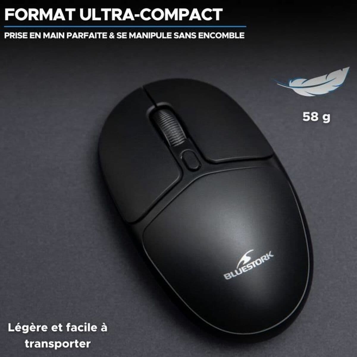Schnurlose Mouse Bluestork Office 25 Schwarz - Image 4