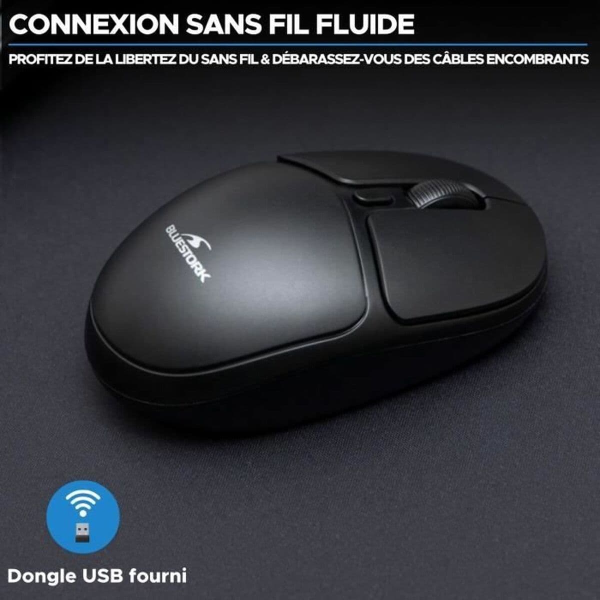 Schnurlose Mouse Bluestork Office 25 Schwarz - Image 5