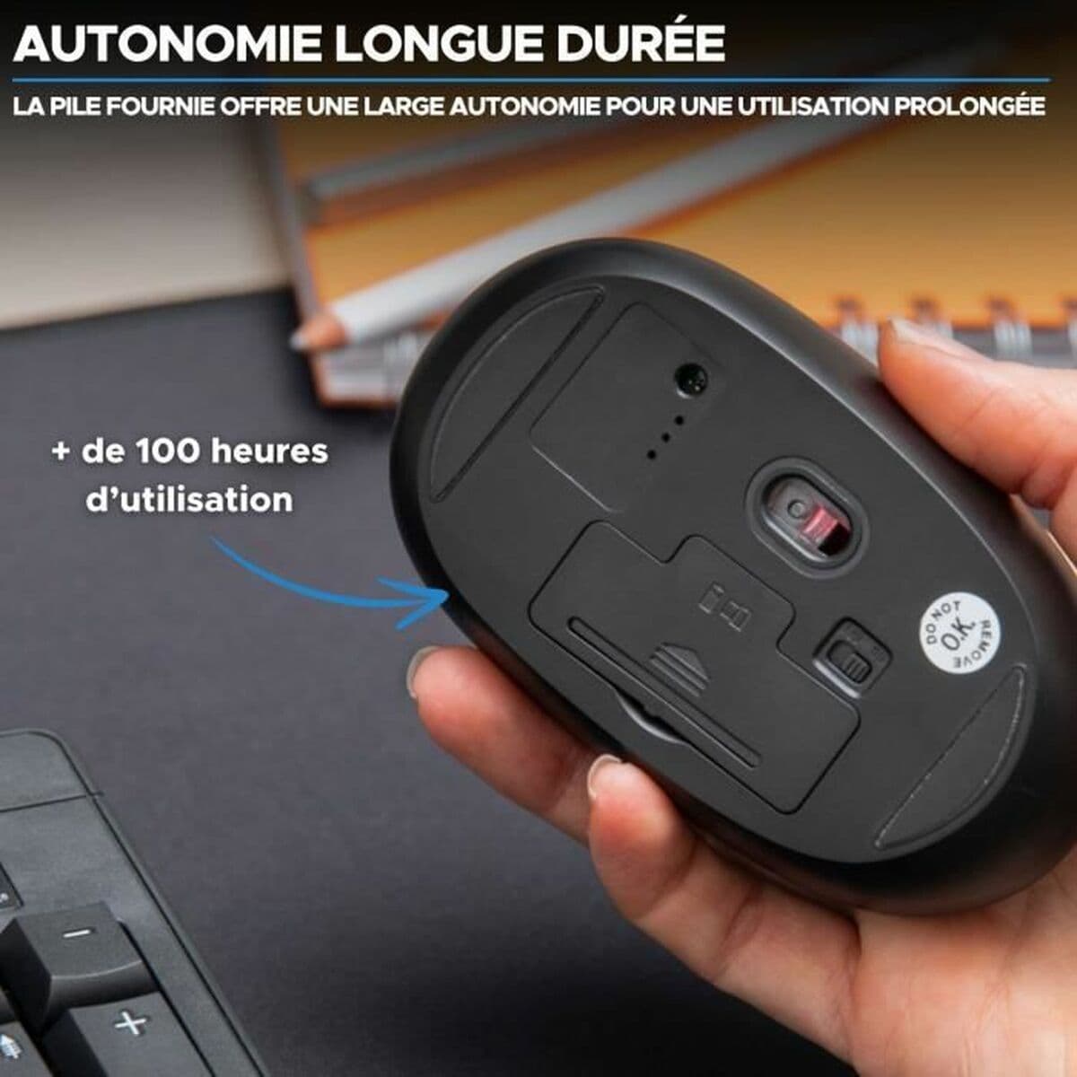 Schnurlose Mouse Bluestork Office 25 Schwarz - Image 6