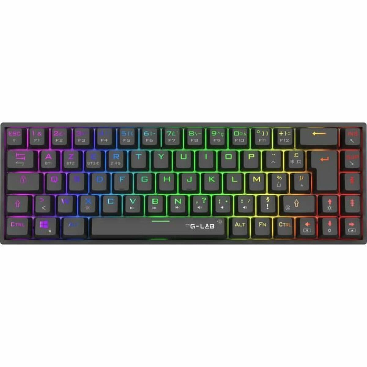 Gaming Tastatur The G-Lab KEYZ TITAN Schwarz AZERTY