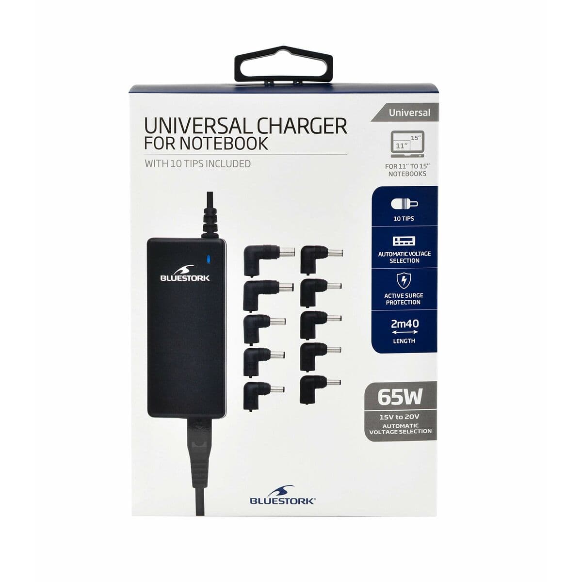Chargeur d'ordinateur portable Bluestork BS-PW-NB-65/2 Universel 10 en 1 65 W - Image 3