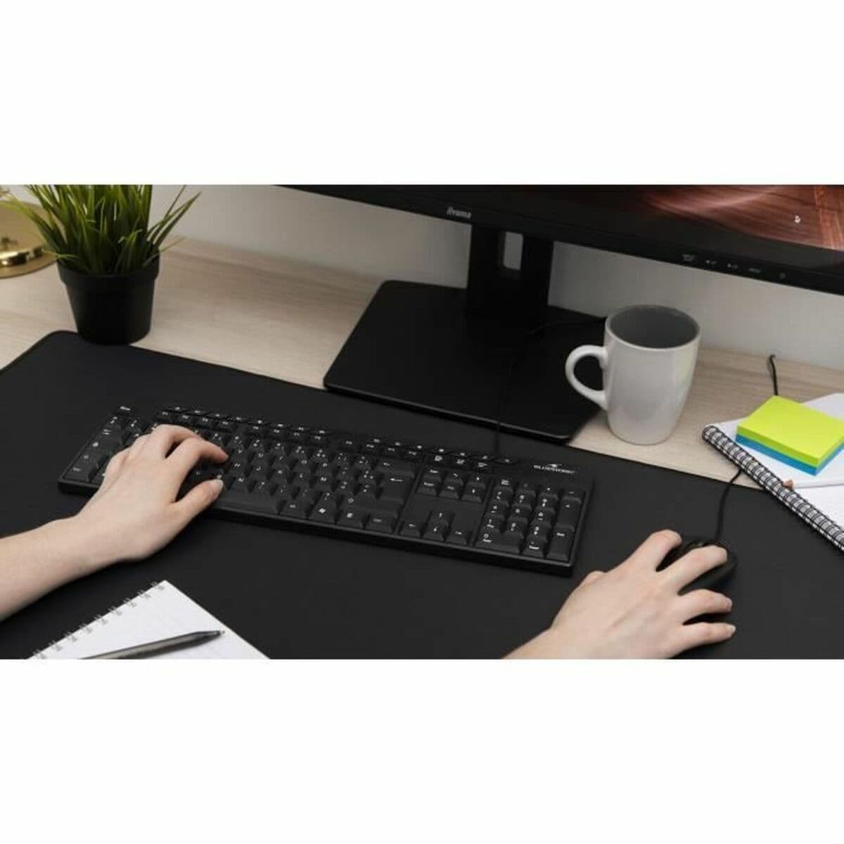 Keyboard Bluestork MEDIA OFFICE Black AZERTY - Image 6