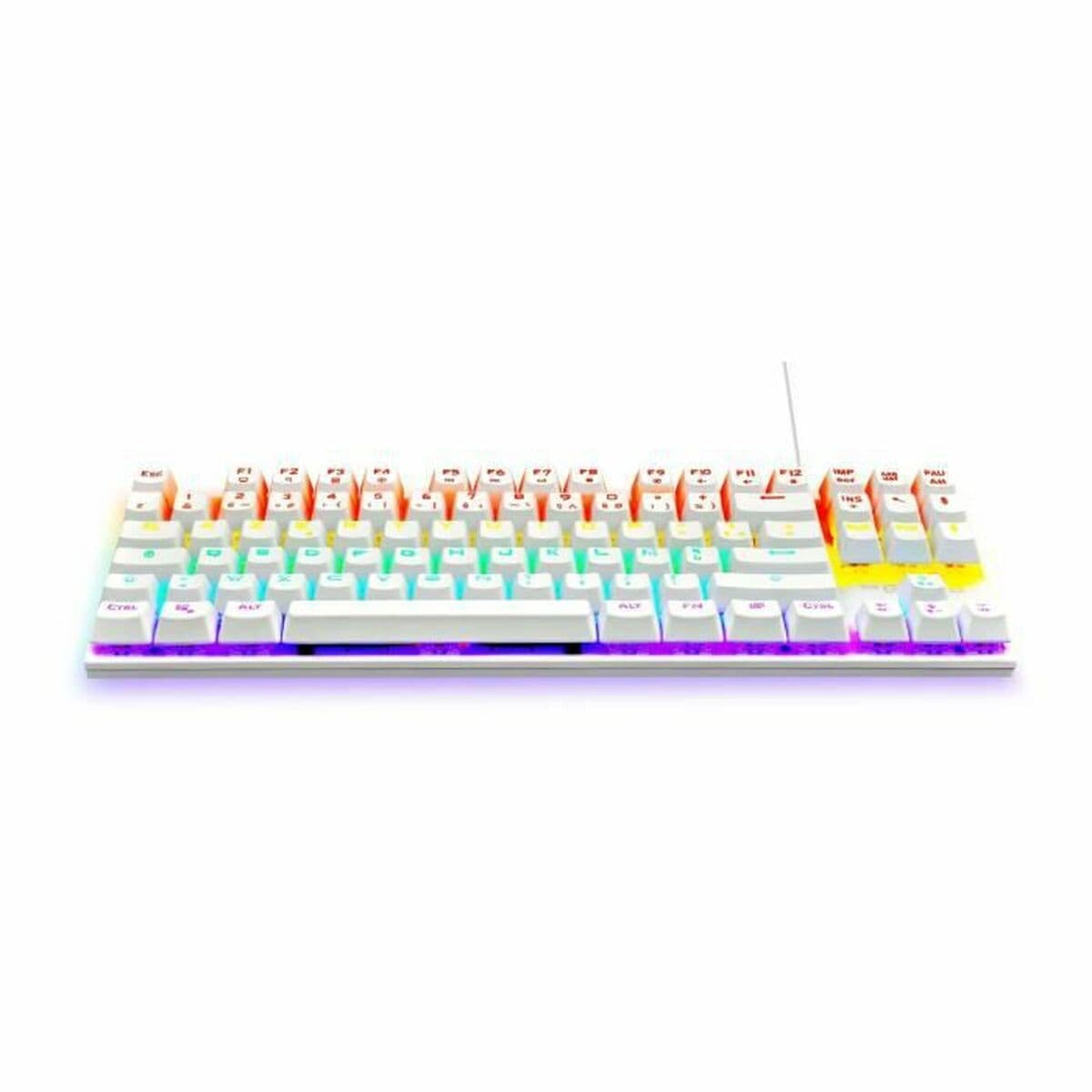Teclado Gaming The G-Lab Mercury AZERTY Blanco - Image 2