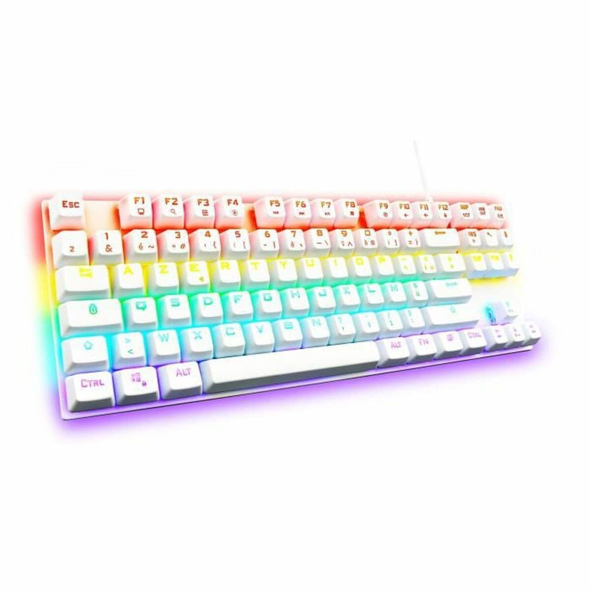Teclado Gaming The G-Lab Mercury AZERTY Blanco - Image 4