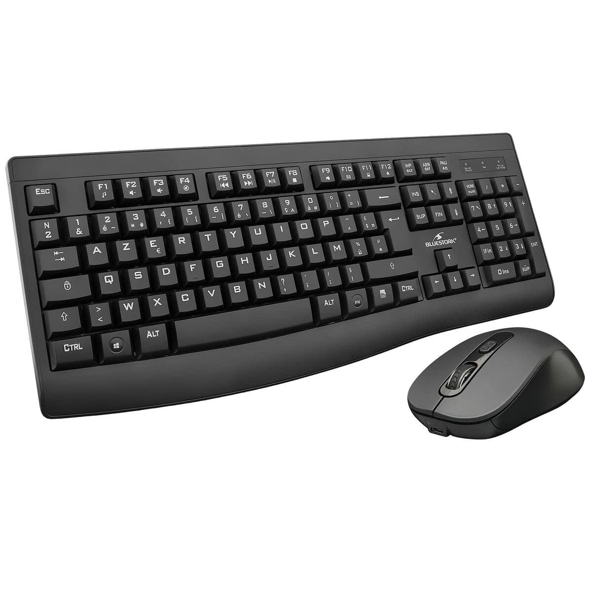 clavier et souris Bluestork Clavier Souris Sans Fil Noir - Image 2