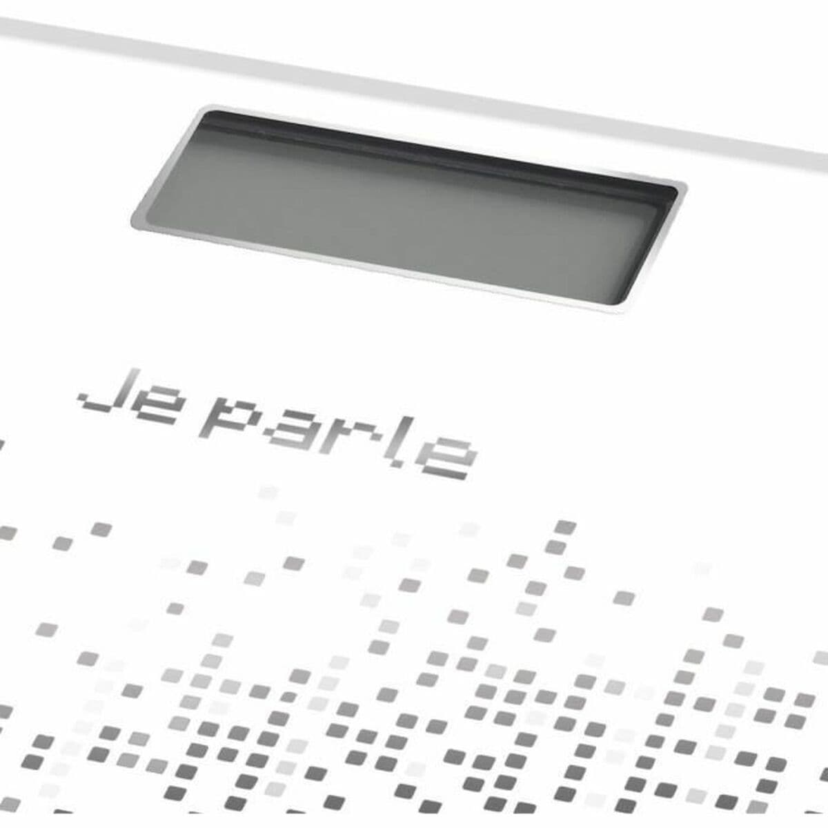 Skaitmeninės vonios kambario svarstyklės Little Balance Talking Voice Balta Juoda Grūdintas stiklas - Image 2