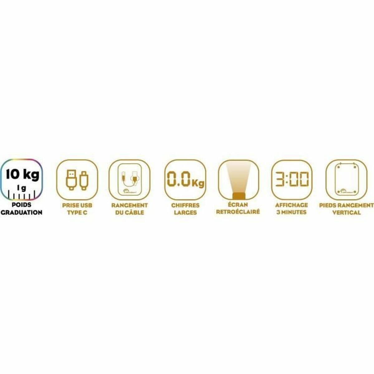 virtuvines svarstykles Little Balance 10 kg Sidabras 23,8 x 17,3 cm - Image 5