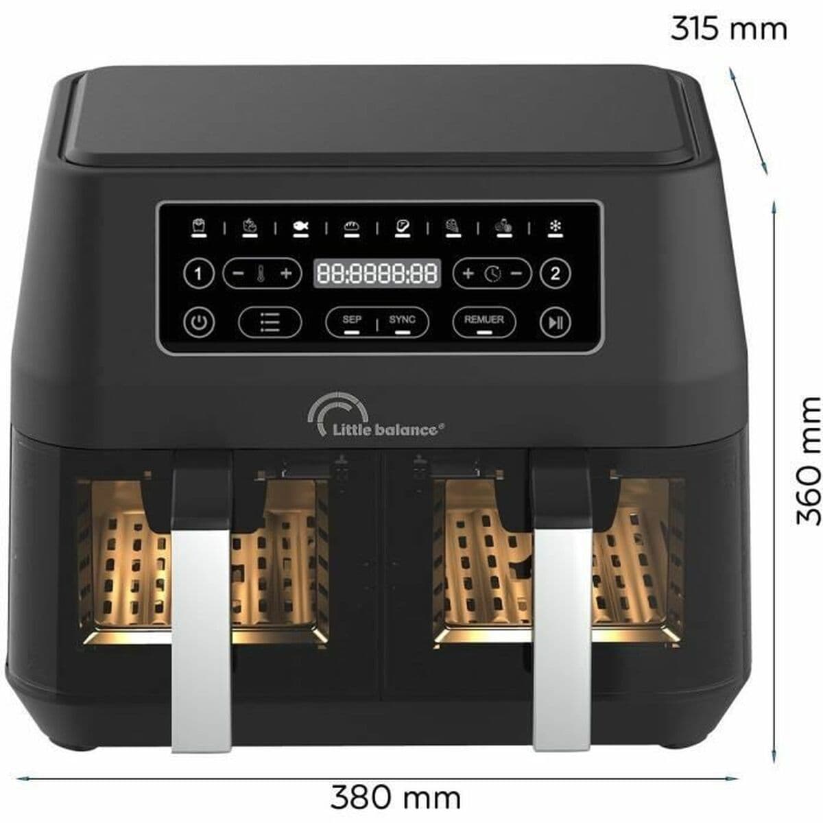 Friggitrice ad Aria Little Balance 8765 Nero 2460 w 9 L - Image 2