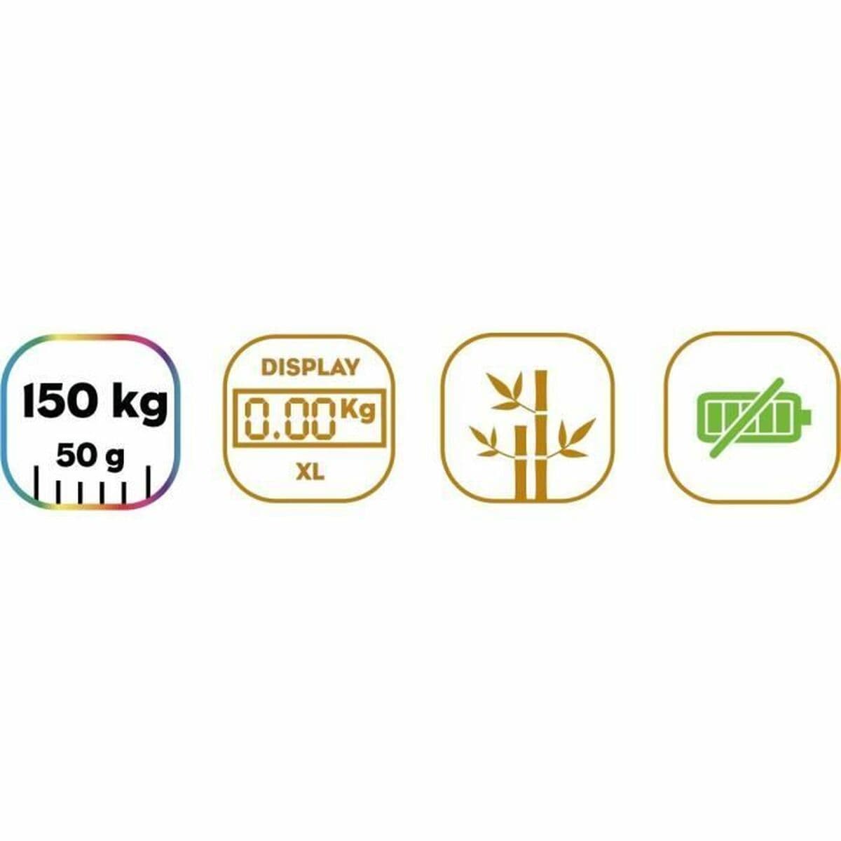 Báscula Digital de Baño Little Balance Automática Kinetic Bambú - Image 3