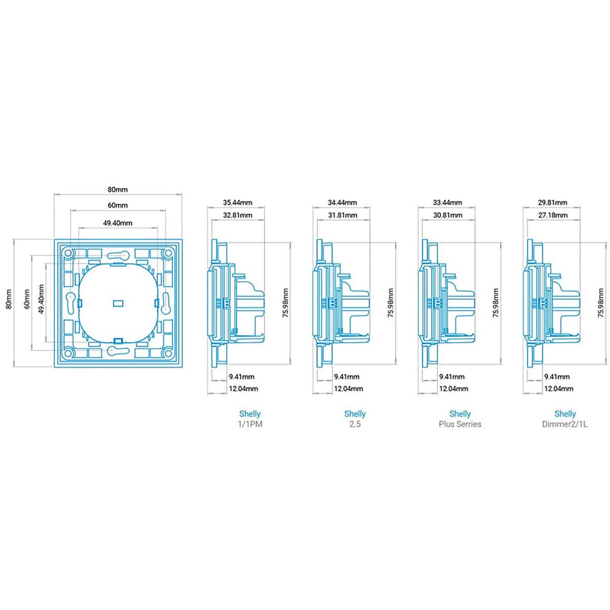 Shelly Interruptor Pared Switch 4 Negro - Image 3