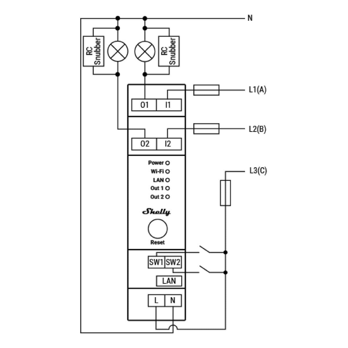 Relais-Modul Shelly DIN PRO 2 - Image 8