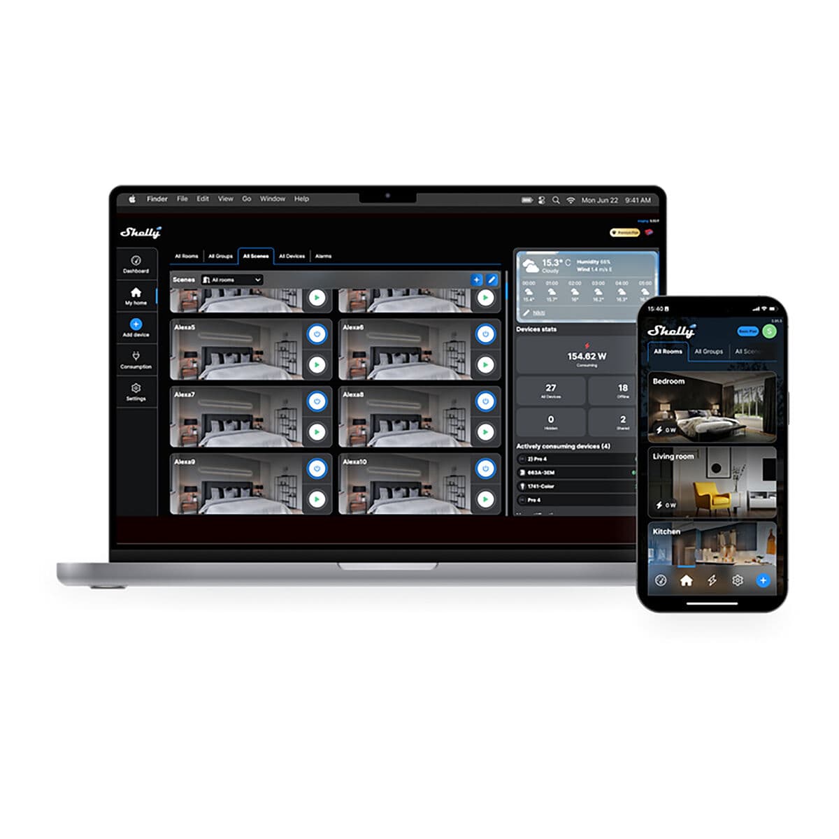 Panneau de contrôle Shelly WALL DISPLAY X2(SL)+BLUHT(IVO) - Image 9