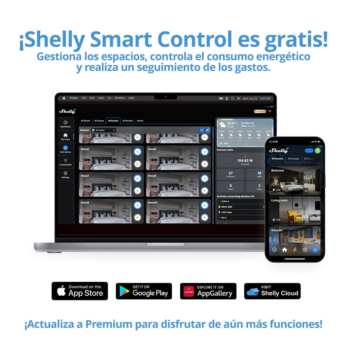 Panneau de contrôle Shelly WALL DISPLAY X2(BL)+BLUHT(BLK) - Image 9