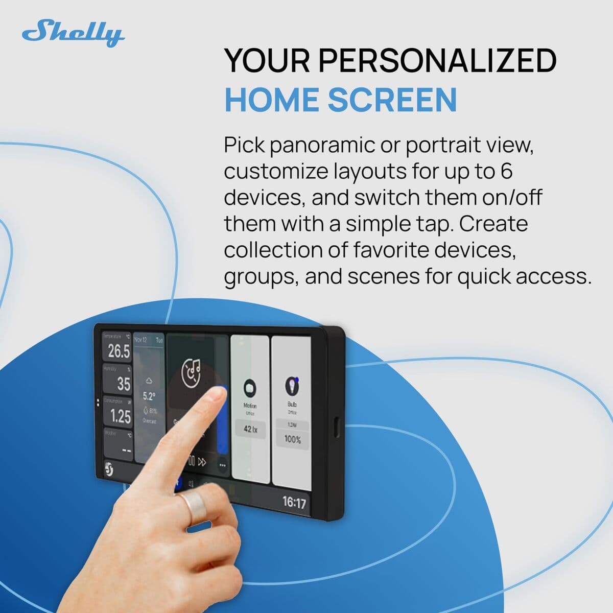Panneau de contrôle Shelly WALL DISPLAY X2(BL)+BLUHT(BLK) - Image 11