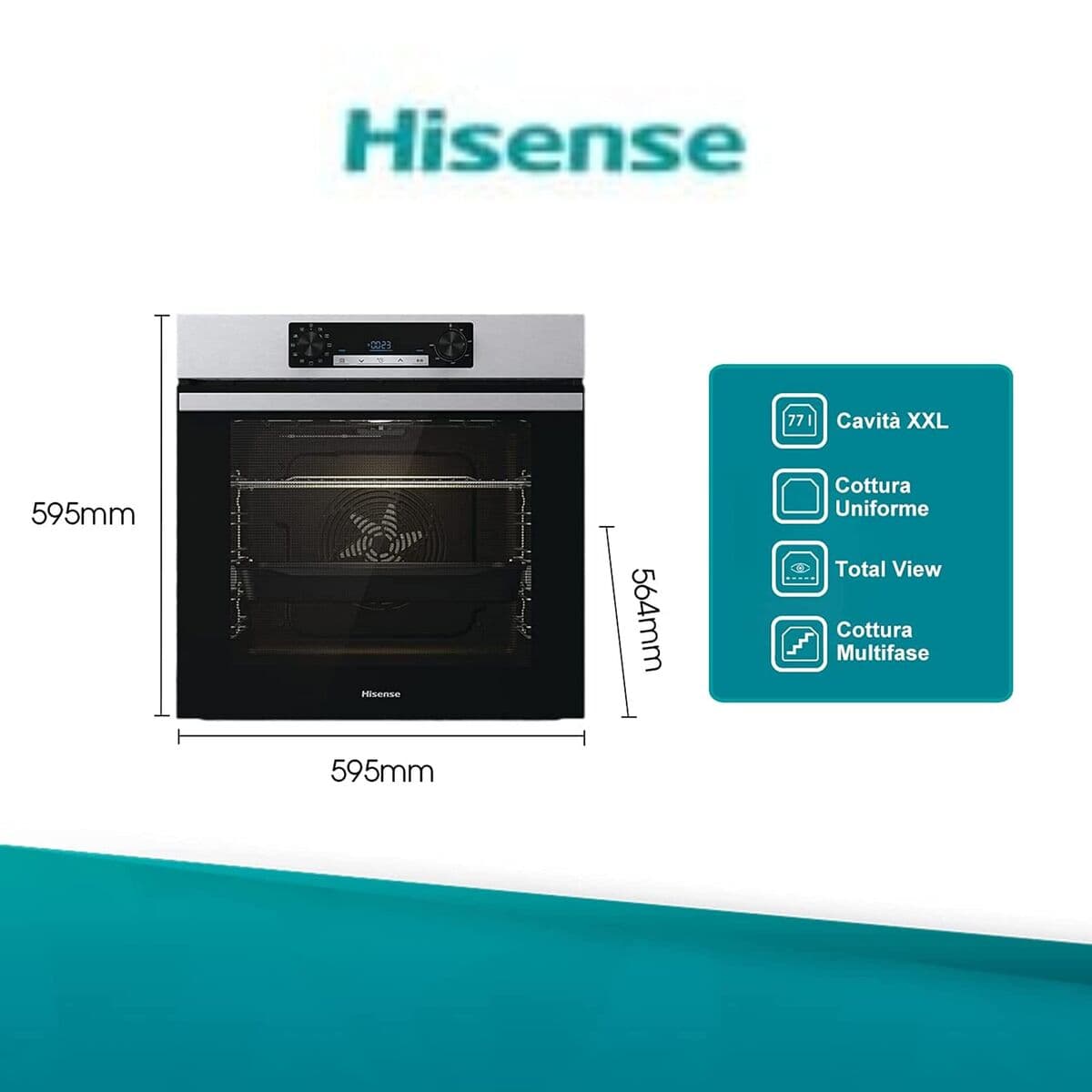 Herd Hisense BI62216AX MF 77 L 3500 W (Restauriert B) - Image 2