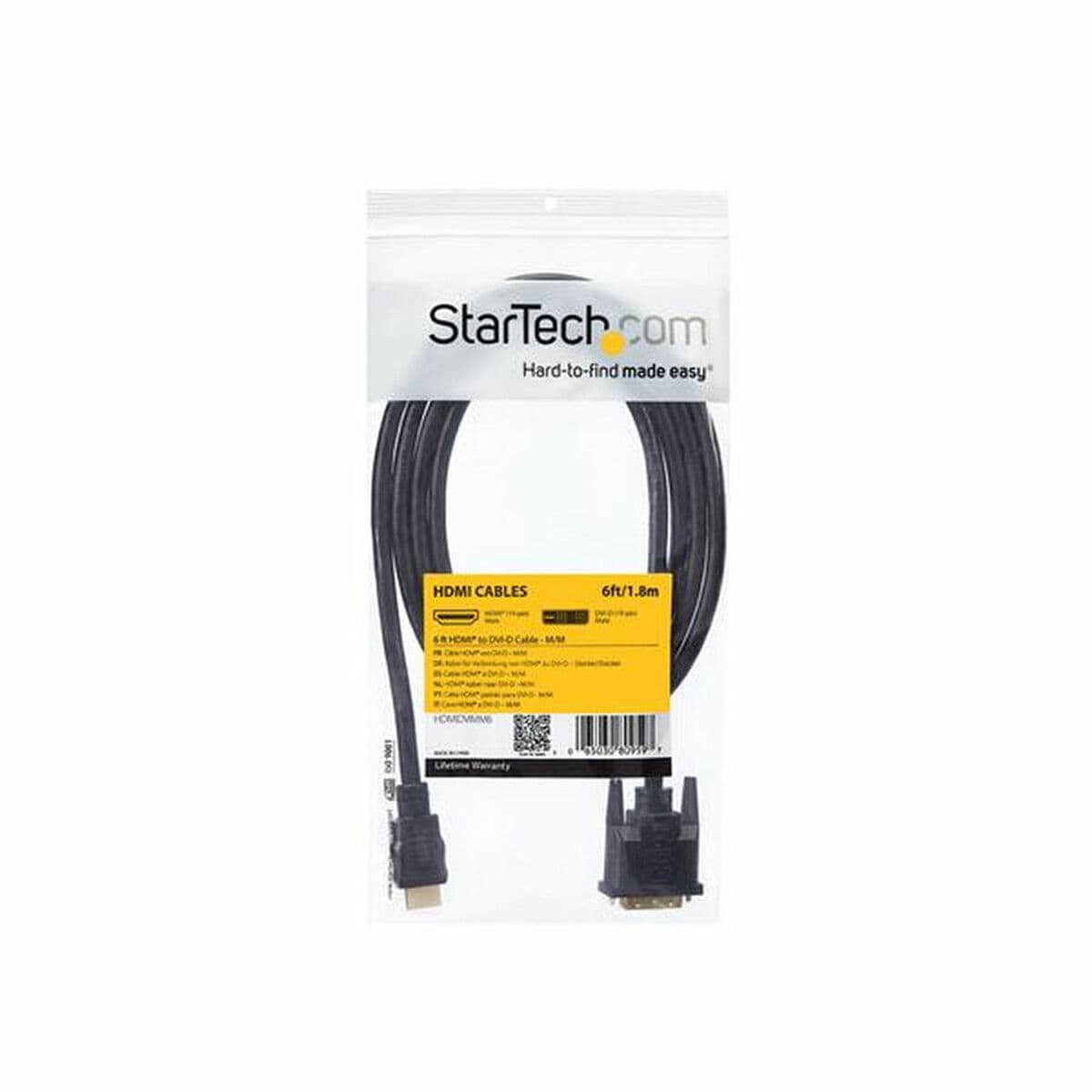 Adaptateur HDMI vers DVI Startech HDMIDVIMM6           Noir - Image 2