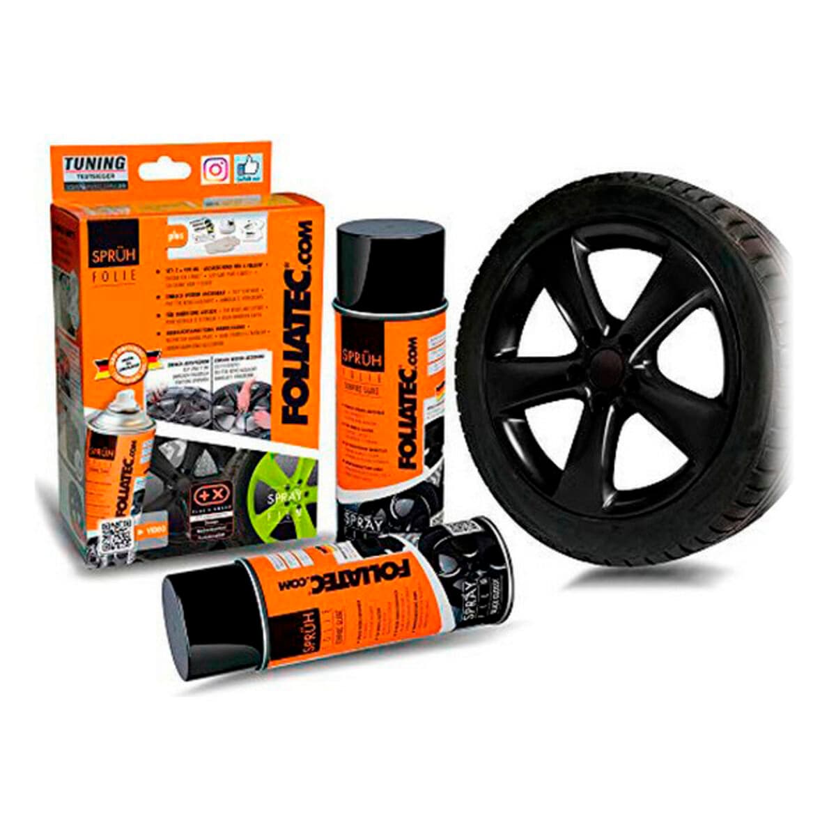 Cauciuc lichid pentru mașini Foliatec     Negru 400 ml (2 pcs) - Image 2