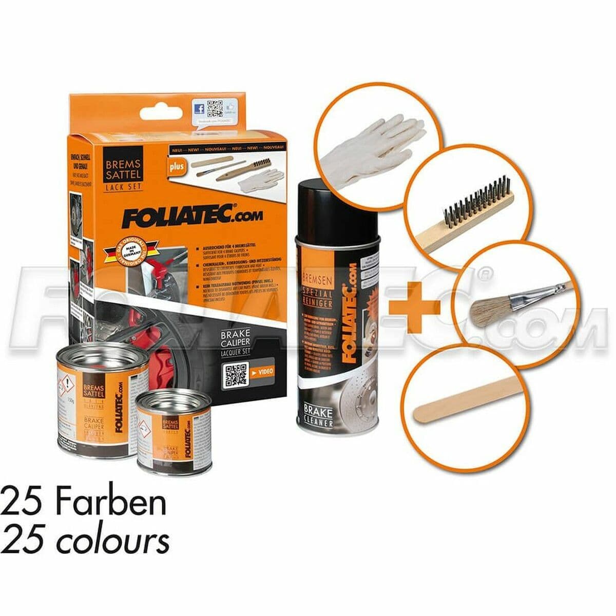 Set za ličenje Foliatec FO2195 Kočione čeljusti Rumena - Image 4
