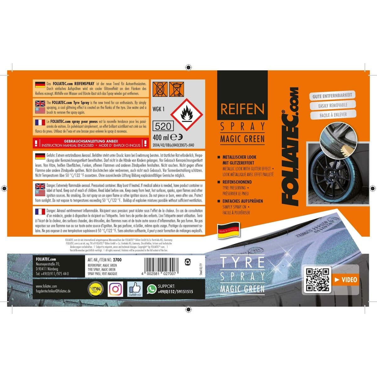 Boja u spreju Foliatec Zelena Kotača 400 ml - Image 6