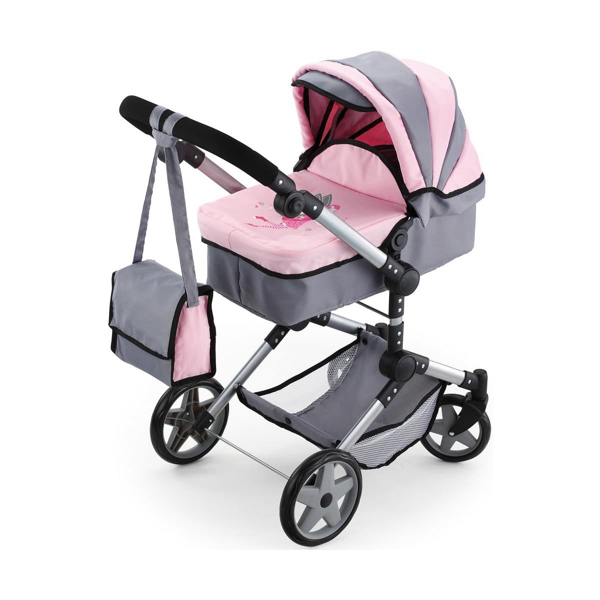 Barnevogn til Dukker Reig Pram Neo Pro Grå 57 cm - Image 6