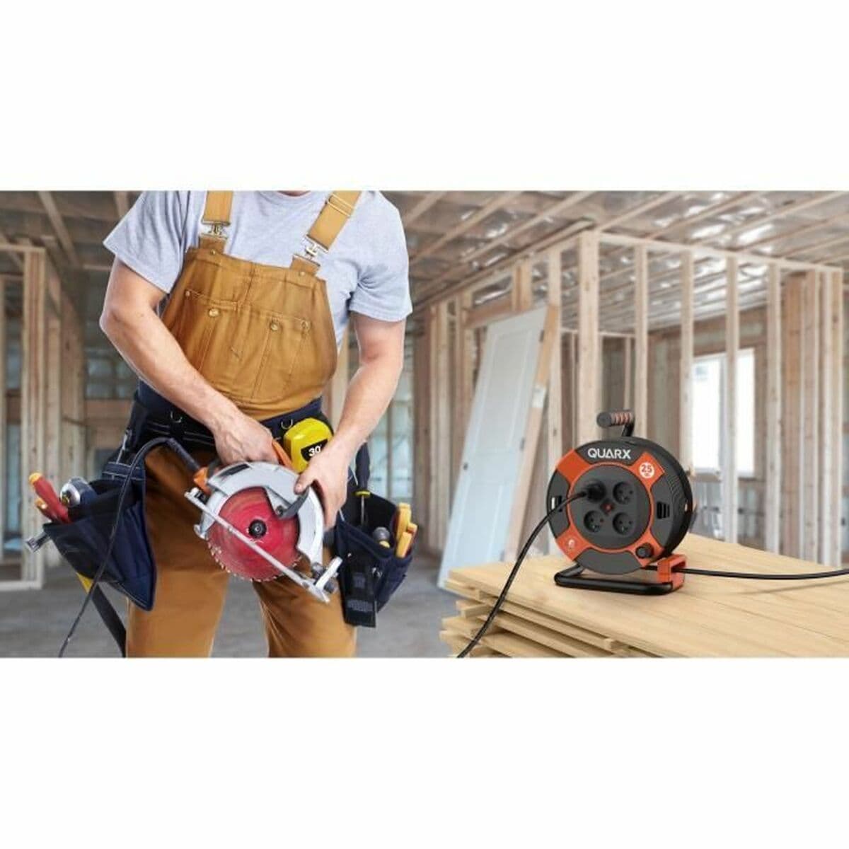 Förlängningssladd QUARX H05VV-F Svart 25 m - Image 2