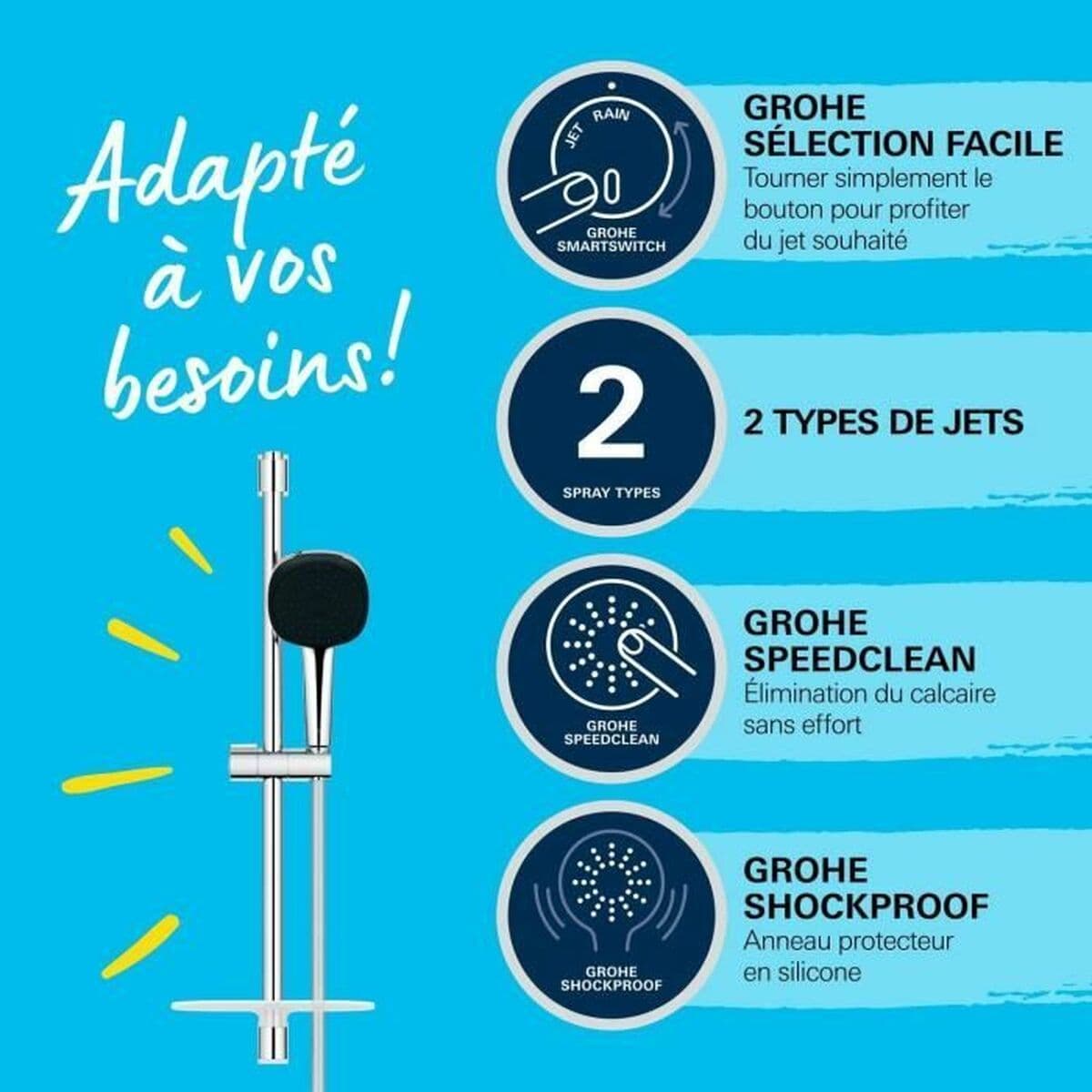 Dusche Säule Grohe Vitalio Comfort 110 Kunststoff - Image 4