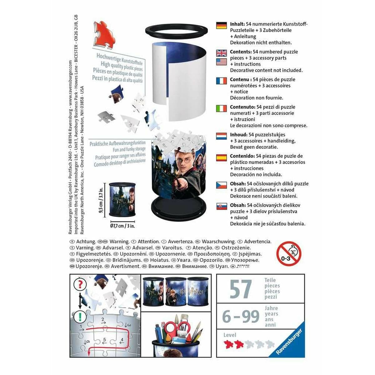 Puzzle 3D Ravensburger Iceland: Kirkjuffellsfoss  57 Części 3D Pojemnik na ołówki - Image 5