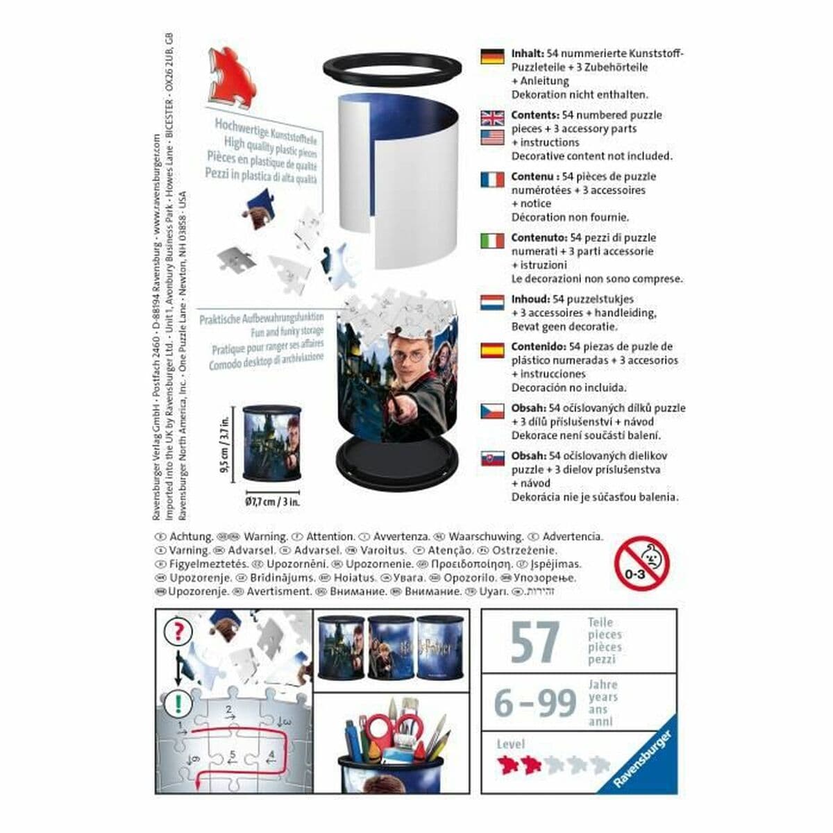 Puzzle 3D Ravensburger Iceland: Kirkjuffellsfoss  57 Części 3D Pojemnik na ołówki - Image 3