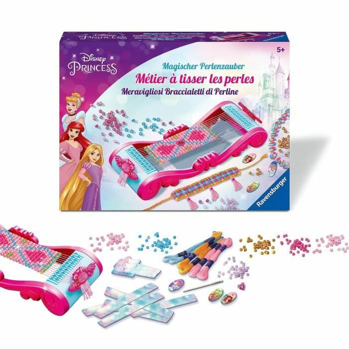 Kit Creación de Pulseras y Collares Ravensburger Disney Princesses loom Fashion creation Plástico - Image 2