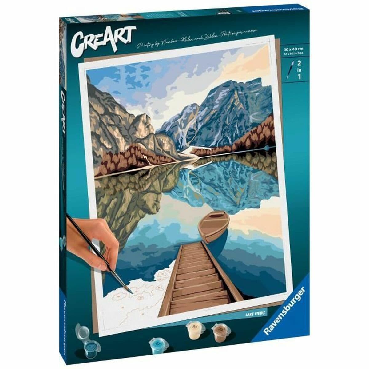 Set de pictură pe numere Ravensburger Lake Views 30 x 40 cm - Image 2