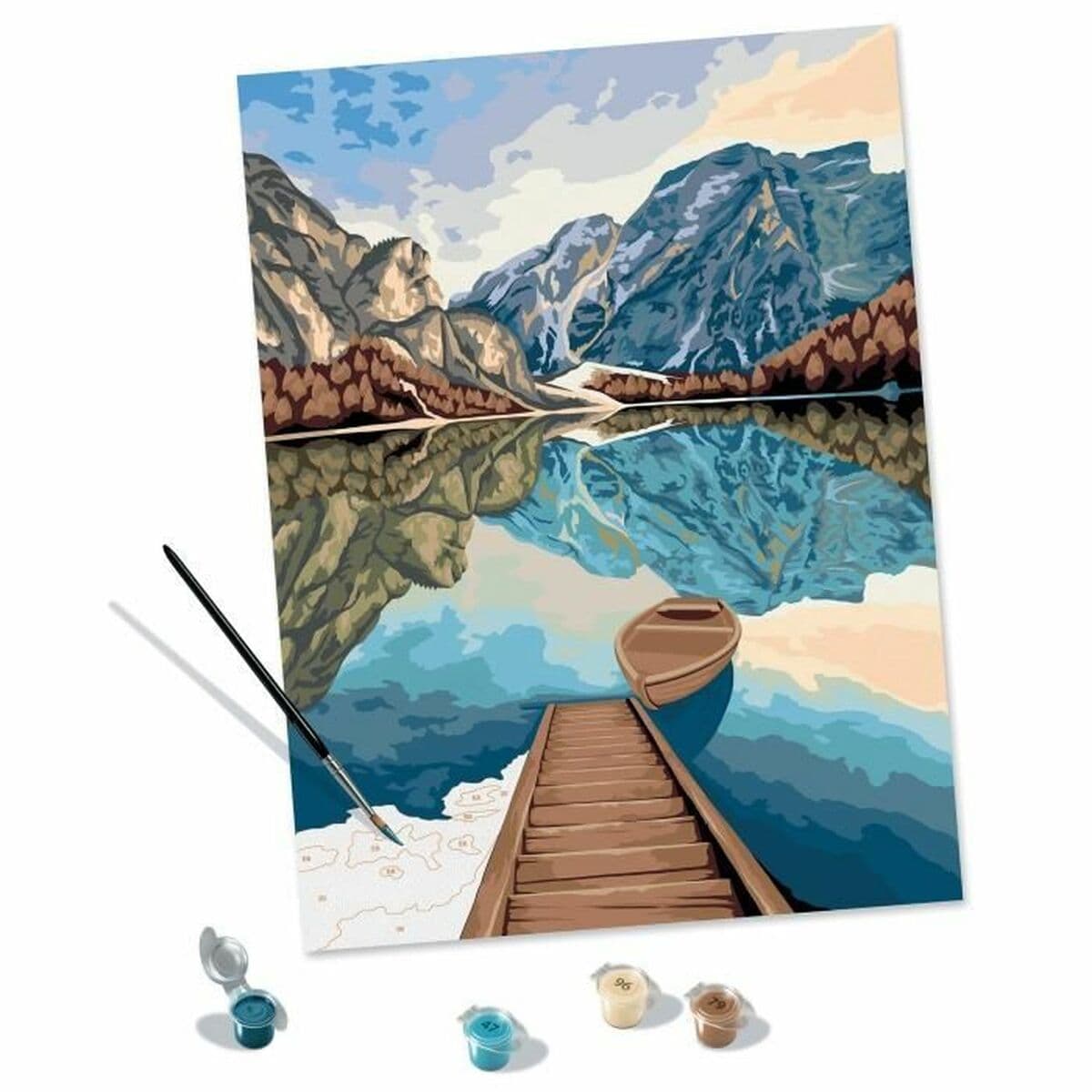 Set de pictură pe numere Ravensburger Lake Views 30 x 40 cm - Image 3