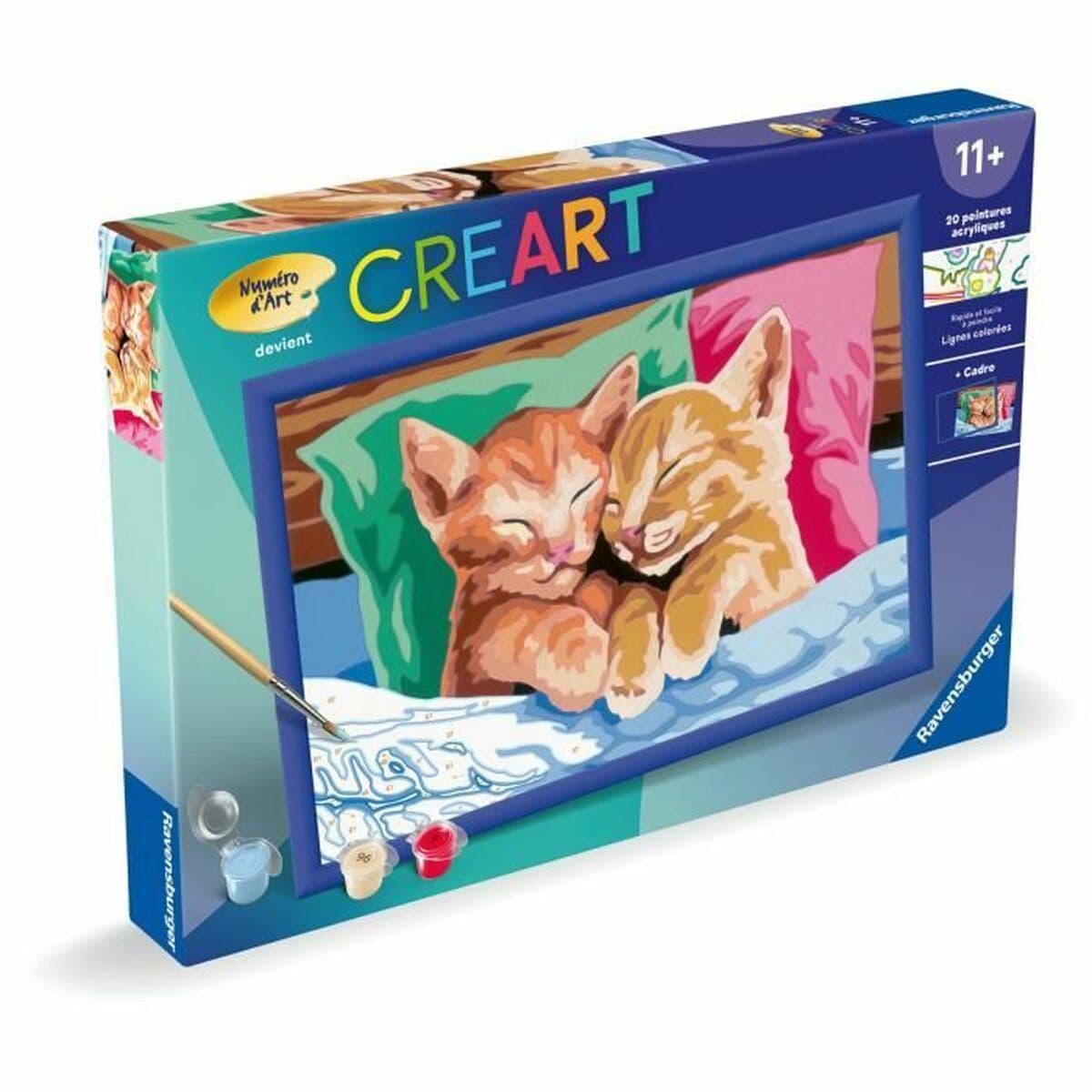 Malen nach Zahlen Set Ravensburger CReart Cats - Image 2