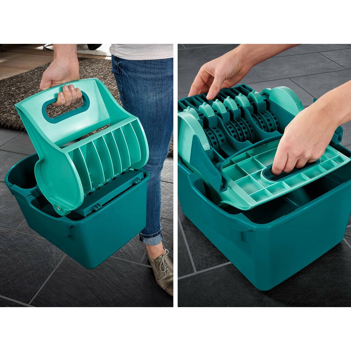 Mop with Bucket Leifheit Mėlyna Plastmasinis Junginys 8 L - Image 5