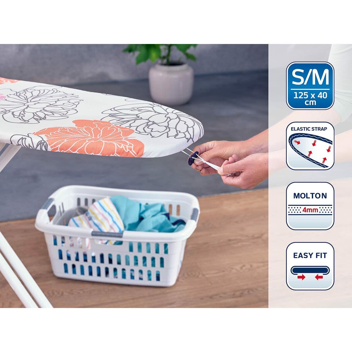 Strykbrädesfodral Leifheit Cotton Comfort 71601 S/M 120 x 40 cm - Image 3