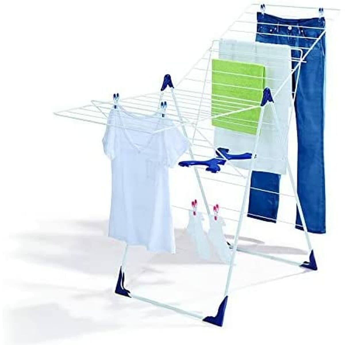 Wäscheständer Leifheit 81408 CLASSIC 200 Flex Stahl Polypropylen Kunststoff Blau Weiß 20 m - Image 7