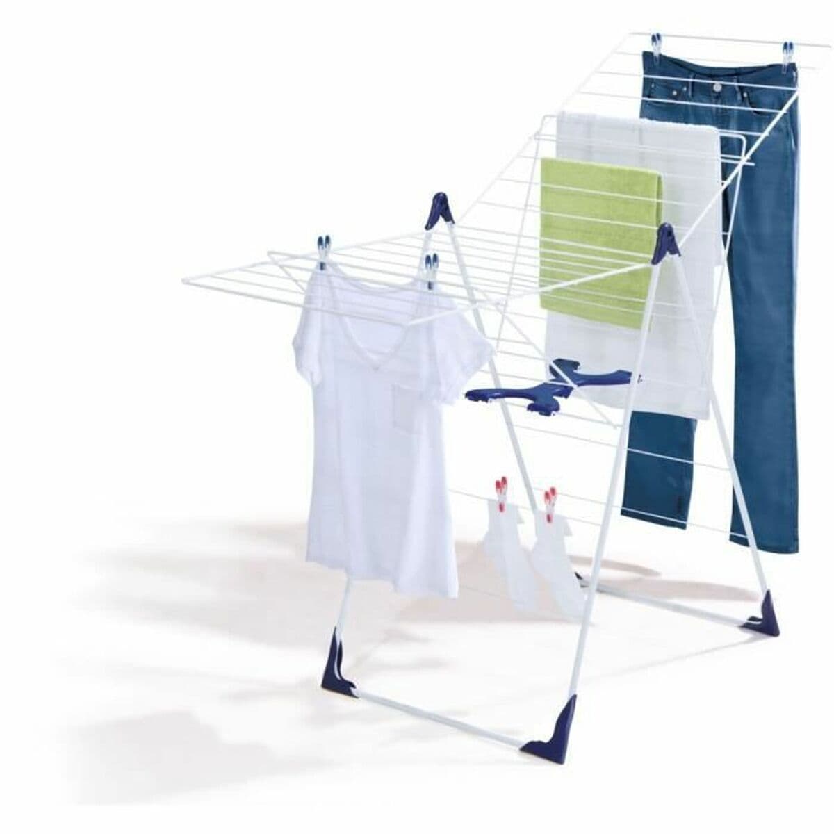 Wäscheständer Leifheit 81408 CLASSIC 200 Flex Stahl Polypropylen Kunststoff Blau Weiß 20 m - Image 3