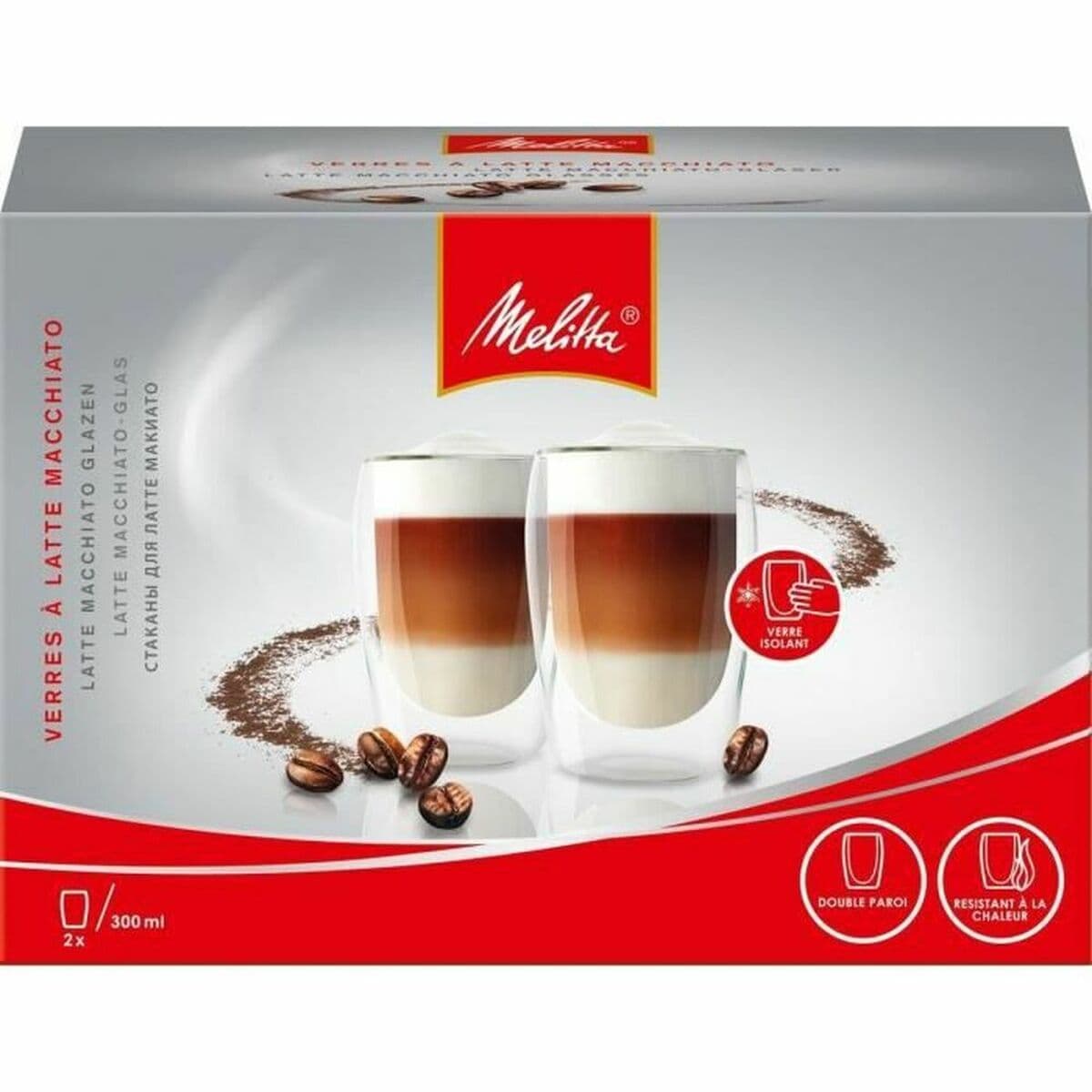 Glas Melitta Machiatto Transparent 300 ml Kaffe/ Café (2 antal) - Image 2