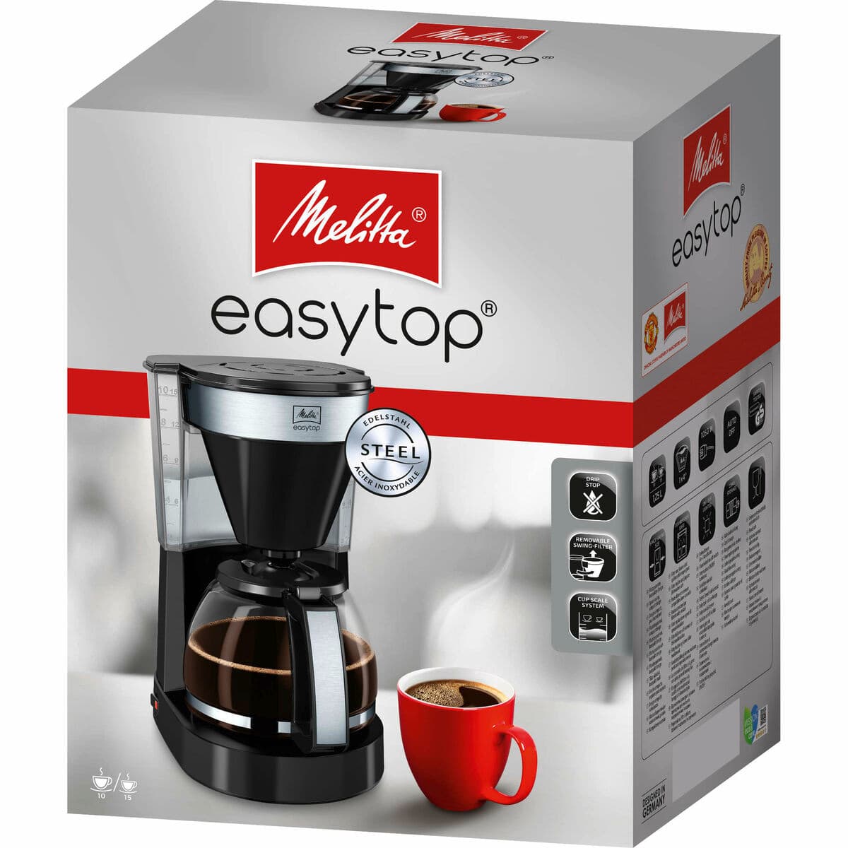Elektrische Kaffeemaschine Melitta Easy Top II 1023-04 1050 W Schwarz 1050 W 1,25 L 900 g - Image 3