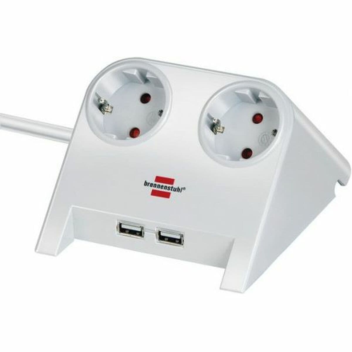 Regleta Enchufes 2 Tomas sin Interruptor Brennenstuhl 1153520222 3600 W USB x 2 Sobremesa (1,8 m)