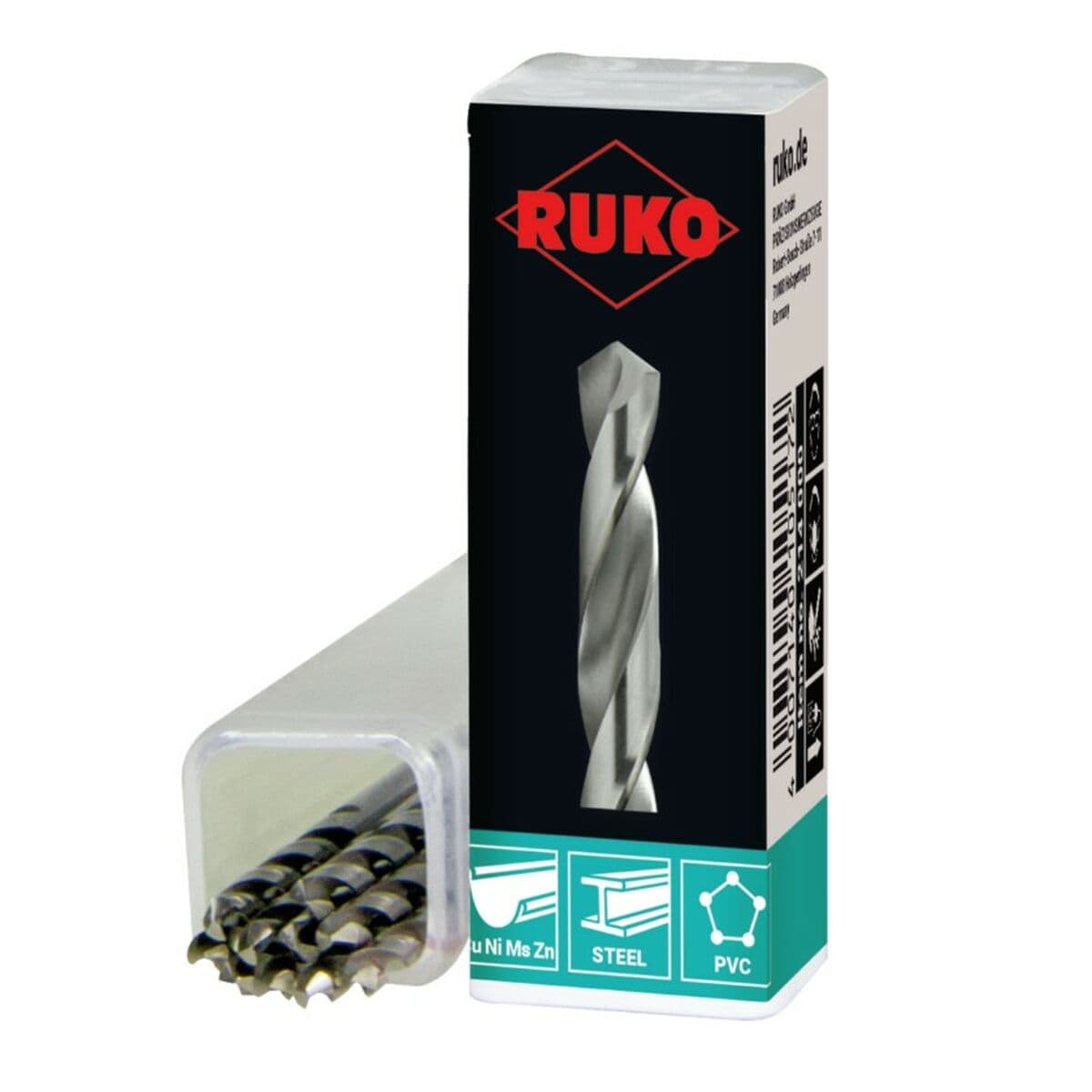 spole RUKO Højhastighedsstål (HSS) DIN 338 Spiral Slibning med selvcensurering 10 enheder - Image 3
